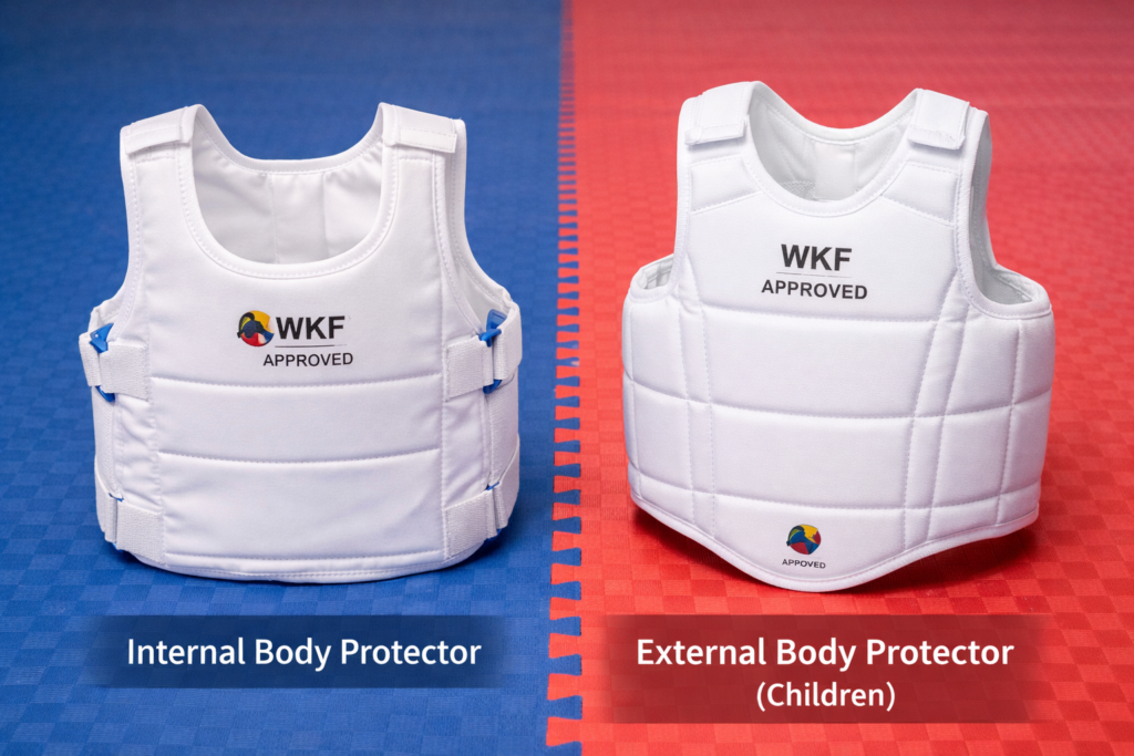 WKF Approved Internal and External Body Protectors for Kumite